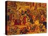 Battle Scene, Covered Cardboard-null-Stretched Canvas