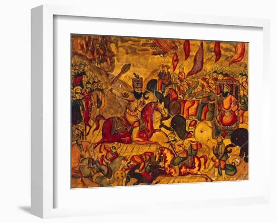 Battle Scene, Covered Cardboard-null-Framed Giclee Print