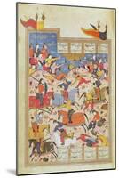 Battle Scene, Illustration from the 'shahnama'-Indian School-Mounted Giclee Print