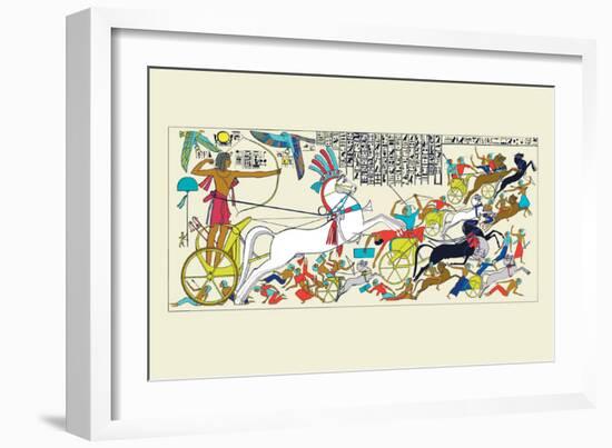Battle Scene of Seti I and the Khita-J. Gardner Wilkinson-Framed Art Print