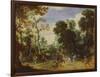 Battle Scene (Oil on Canvas)-Sebastian Vrancx-Framed Giclee Print