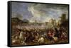 Battle Scene-Salvator Rosa-Framed Stretched Canvas