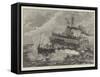 Battle-Ship of the Admiral Class in Heavy Weather-null-Framed Stretched Canvas