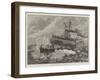 Battle-Ship of the Admiral Class in Heavy Weather-null-Framed Giclee Print