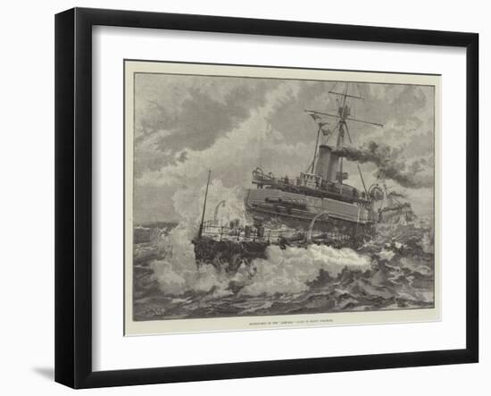 Battle-Ship of the Admiral Class in Heavy Weather-null-Framed Giclee Print