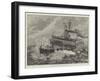 Battle-Ship of the Admiral Class in Heavy Weather-null-Framed Giclee Print