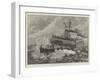 Battle-Ship of the Admiral Class in Heavy Weather-null-Framed Giclee Print