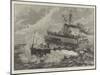 Battle-Ship of the Admiral Class in Heavy Weather-null-Mounted Giclee Print