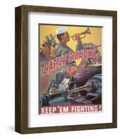 Battle Stations! Keep'em Fighting-null-Framed Art Print