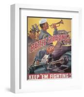 Battle Stations! Keep'em Fighting-null-Framed Art Print