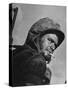 Battle Weary, Cigarette Smoking Marine on Saipan During Fight to Wrest the Island from Japanese-W^ Eugene Smith-Stretched Canvas