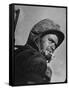 Battle Weary, Cigarette Smoking Marine on Saipan During Fight to Wrest the Island from Japanese-W^ Eugene Smith-Framed Stretched Canvas