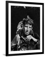 Battle-Weary Soldier, Member of Merrill's Marauders, Pausing with Cigarette, Burma Campaign in WWII-Bernard Hoffman-Framed Photographic Print