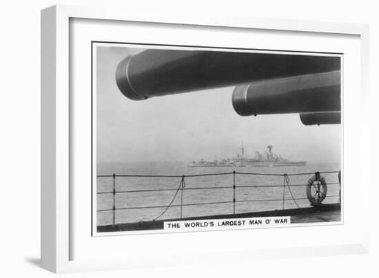 Battlecruiser HMS 'Hood, Seen from HMS 'Nelson, 1937-null-Framed Giclee Print