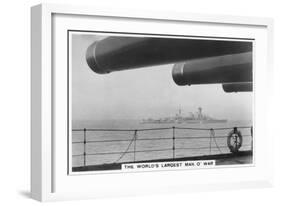 Battlecruiser HMS 'Hood, Seen from HMS 'Nelson, 1937-null-Framed Giclee Print