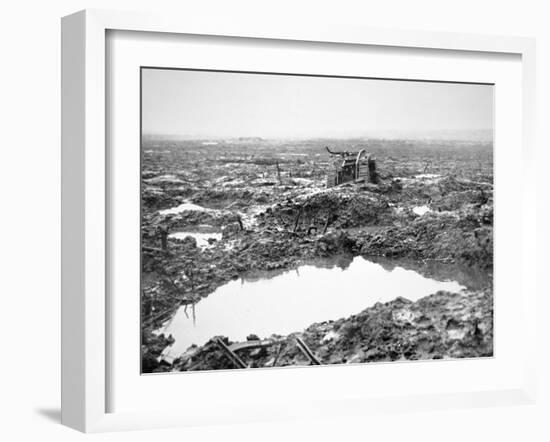 Battlefield Near Passchendaele, Flanders, October 1917-English Photographer-Framed Photographic Print