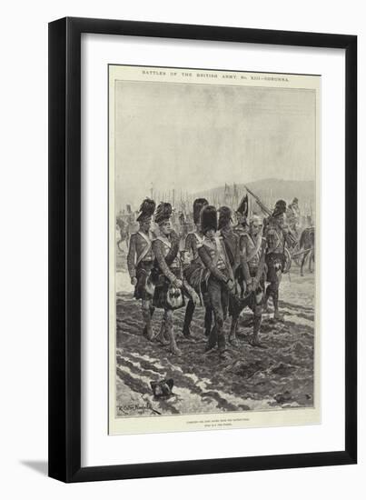 Battles of the British Army, Corunna, Carrying Sir John Moore from the Battle-Field-Richard Caton Woodville II-Framed Giclee Print