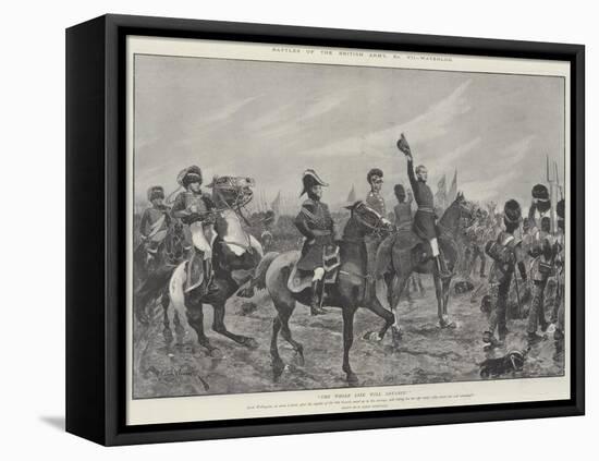Battles of the British Army, Waterloo-Richard Caton Woodville II-Framed Stretched Canvas