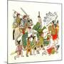 Battles of the Spanish Conquistadors in Mexico, c.1500-null-Mounted Giclee Print