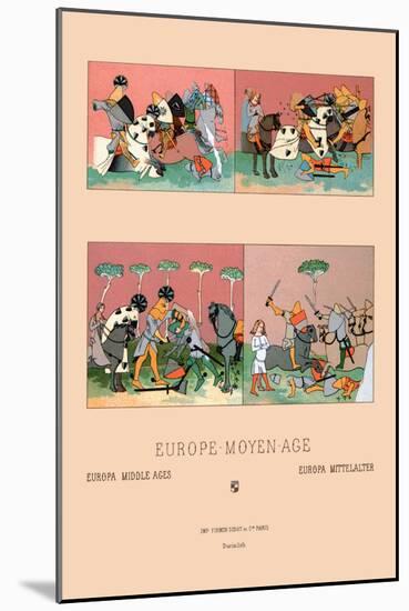 Battles of Thirteenth Century Europe-Racinet-Mounted Art Print