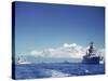 Battleship and Other Ships Taking Part in Us Navy Manuevers Off Hawaii-Carl Mydans-Stretched Canvas