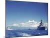 Battleship and Other Ships Taking Part in Us Navy Manuevers Off Hawaii-Carl Mydans-Mounted Photographic Print