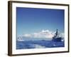 Battleship and Other Ships Taking Part in Us Navy Manuevers Off Hawaii-Carl Mydans-Framed Photographic Print