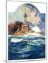 "Battleship at Sea,"April 9, 1932-Anton Otto Fischer-Mounted Giclee Print