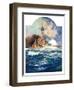 "Battleship at Sea,"April 9, 1932-Anton Otto Fischer-Framed Giclee Print