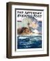 "Battleship at Sea," Saturday Evening Post Cover, April 9, 1932-Anton Otto Fischer-Framed Giclee Print