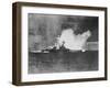 Battleship Being Destroyed-null-Framed Photographic Print