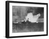 Battleship Being Destroyed-null-Framed Photographic Print