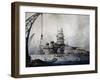 Battleship Caio Duilio in Taranto Arsenal During World War Ii-null-Framed Giclee Print