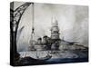 Battleship Caio Duilio in Taranto Arsenal During World War Ii-null-Stretched Canvas