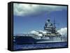 Battleship During Us Navy Manuevers Off Hawaii-Carl Mydans-Framed Stretched Canvas