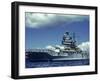 Battleship During Us Navy Manuevers Off Hawaii-Carl Mydans-Framed Photographic Print