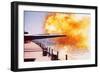 Battleship Firing Guns-null-Framed Photographic Print