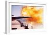 Battleship Firing Guns-null-Framed Photographic Print