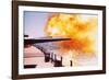 Battleship Firing Guns-null-Framed Photographic Print