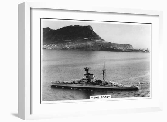 Battleship HMS Revenge Off Gilbralter, 1937-null-Framed Giclee Print