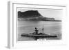 Battleship HMS Revenge Off Gilbralter, 1937-null-Framed Premium Giclee Print
