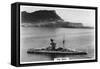 Battleship HMS Revenge Off Gilbralter, 1937-null-Framed Stretched Canvas