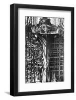 Battleship Indiana under Construction-null-Framed Photographic Print