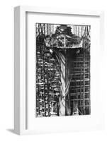 Battleship Indiana under Construction-null-Framed Photographic Print