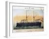 Battleship Italia, Color, Italy, 19th Century-null-Framed Giclee Print