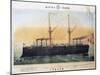 Battleship Italia, Color, Italy, 19th Century-null-Mounted Giclee Print