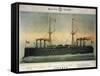 Battleship Lepanto, Colour, Italy, 19th Century-null-Framed Stretched Canvas