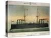 Battleship Lepanto, Colour, Italy, 19th Century-null-Stretched Canvas