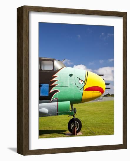 Battleship Memorial Park, World War 2 Era B-25 Bomber, Mobile, Alabama, USA-Walter Bibikow-Framed Photographic Print