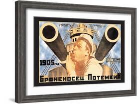 Battleship Potemkin 1905-Anton Lavinsky-Framed Art Print